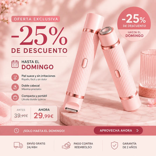 Depiladora eléctrica - Evita irritaciones en la piel