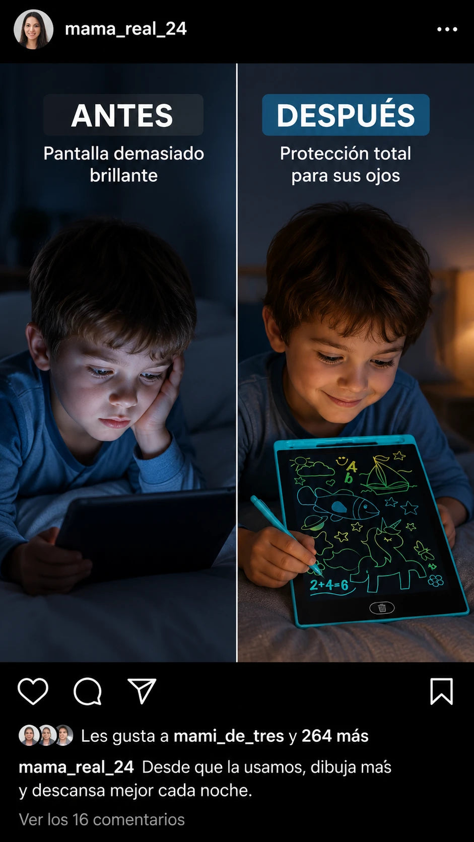 Pizarra de dibujo para niños - Haz que se olvide del móvil